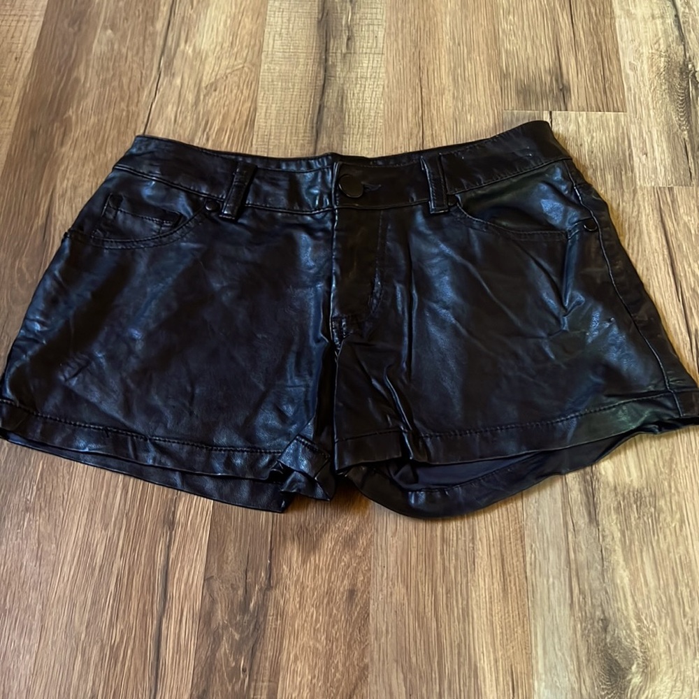 Leather shorts
